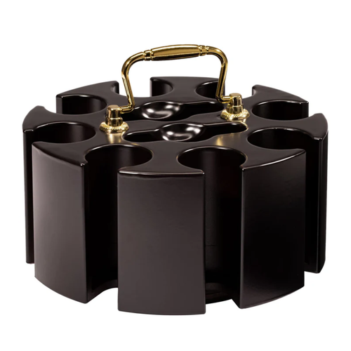 Suited Wood Carousel 200 Ct Poker Chip Set