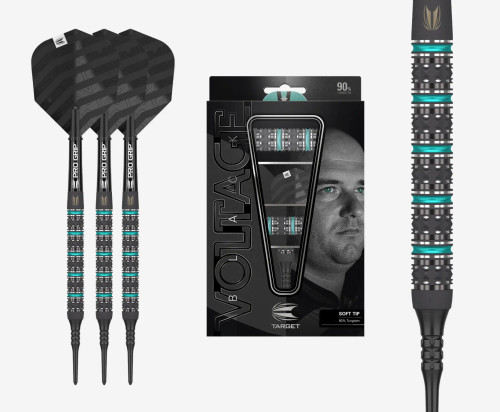 ROB CROSS BLACK EDITION 18G SOFT TIP DARTS 2023
