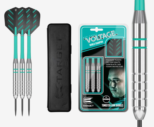 ROB CROSS SILVER VOLTAGE 24G STEEL TIP DARTS 2018