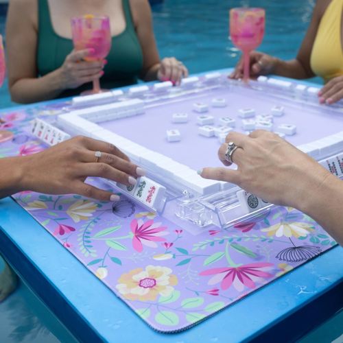 Lavender Floral Mahjong Mat