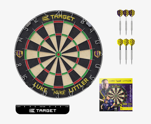 TARGET LUKE 'THE NUKE' LITTLER  DART BOARD SET 2024