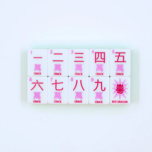 Crystal Confetti Purple Mahjong Tile Set