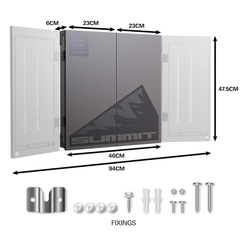 TARGET SUMMIT CABINET & DARTBOARD SET 2025