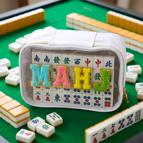White Mahjong Tile Bag