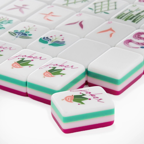 American Mahjong 4 Layer Pink Acrylic Tiles