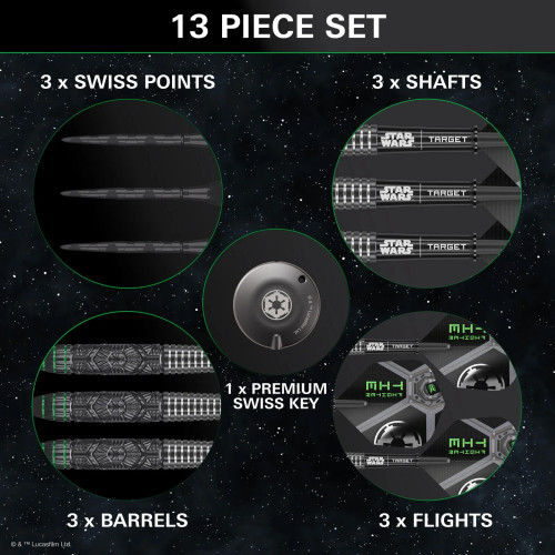 STAR WARS TIE FIGHTER 90% SP STEEL TIP DARTS