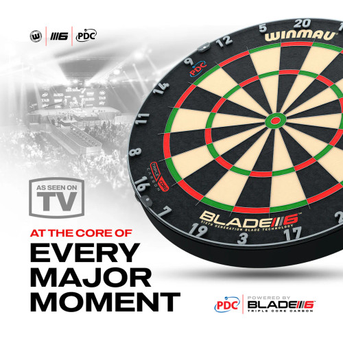 Blade 6 Triple Core Dartboard - Official PDC Match Board