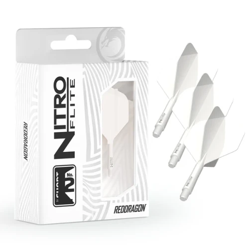 Red Dragon Nitro Flite Solid White and White