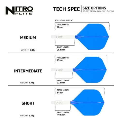 Nitro Flite - White Shaft and Blue Flight