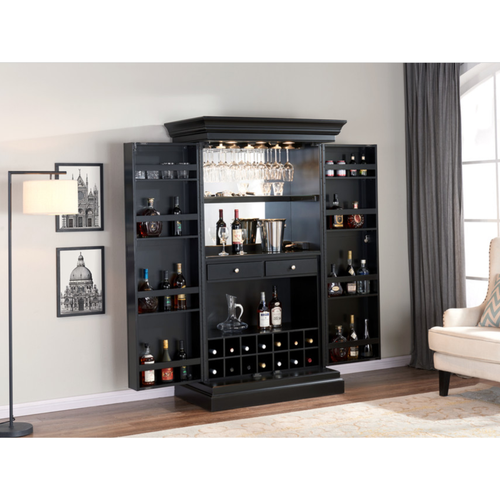Imperial Ashton Wine and Bar Cabinet in Black