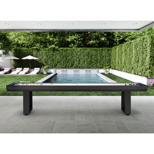 American Heritage Lanai Outdoor Shuffleboard Table in Obsidian Black