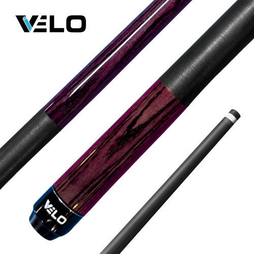 VELO Burgundy Pool Cue w/ 12.5mm Carbon Fiber Shaft