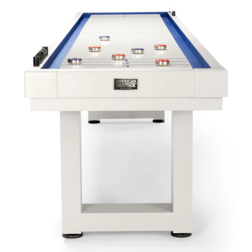 American Heritage Lanai Outdoor Shuffleboard Table in Pearl White