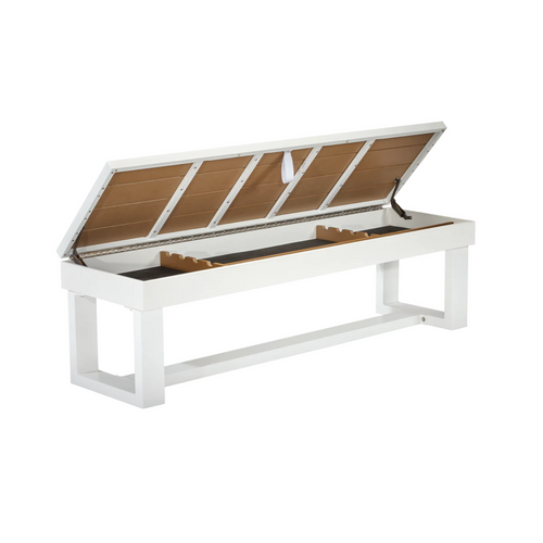 American Heritage Lanai Outdoor Storage Bench in Pearl White