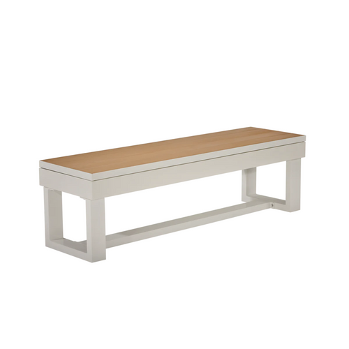 American Heritage Lanai Outdoor Storage Bench in Oyster Grey
