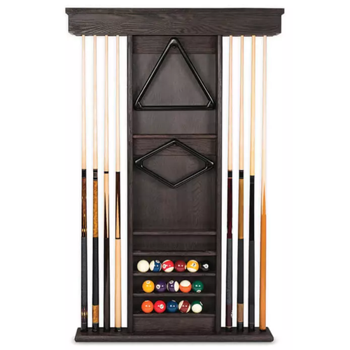 Presidential Billiards Charcoal Brown Wall Cue Rack