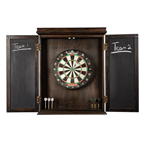 Presidential Billiards Classic Gray Walnut Dartboard Cabinet