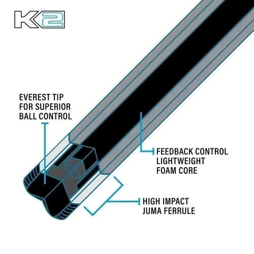 K2 KL160 Low Deflection Pool Cue