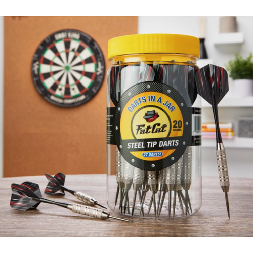 Great Lakes Dart Fat Cat 21 Darts in a Jar Steel Tip 20g