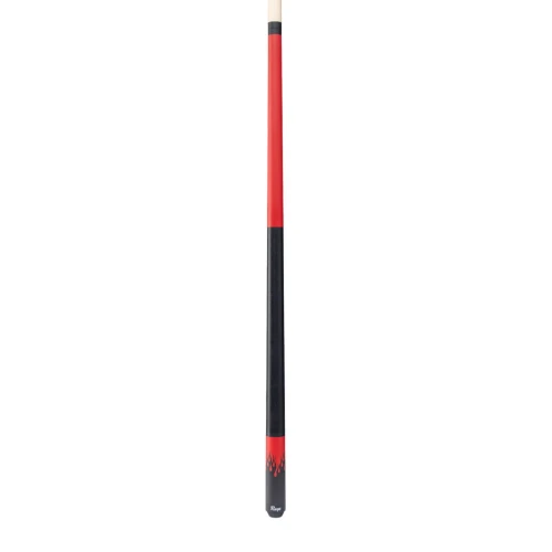 Rage Orange Flames Cue with Black Linen Wrap