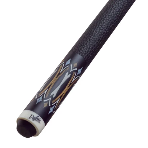 Dufferin Midnight Bocote Cross Cue with Embossed Leather Wrap (D-504)