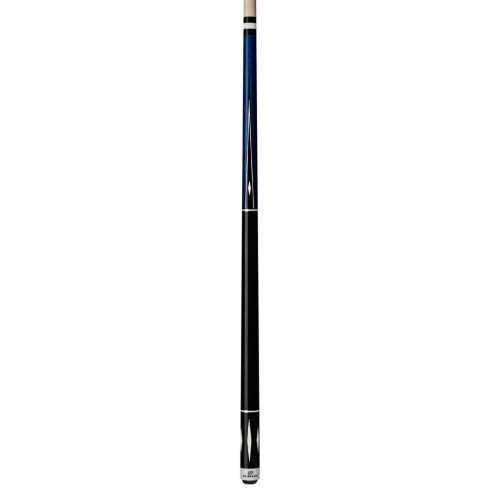 Players C-805 Blue & White Diamond Wrapless Pool Cue | 52" Hard Rock Maple