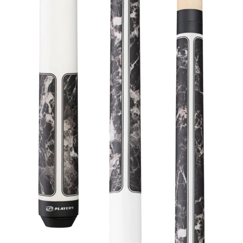 Players G4146 Brown Marble Wrapless Pool Cue | 5/16x18 Joint, Le Pro Tip
