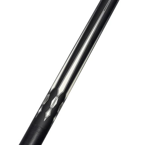 Energy By Players Matte Black/White with Silver Cue with Black Linen Wrap (HC20)