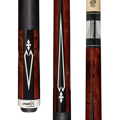 Pure X HXT15 Pool Cue | Walnut Stain Birdseye Maple | Black Irish Linen Wrap