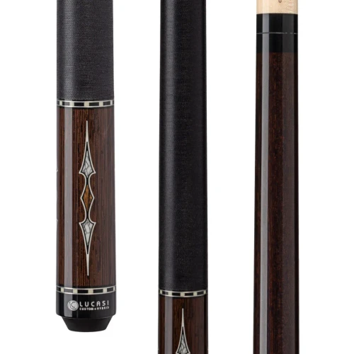 Lucasi Custom LZC61 Matte Pool Cue | Black Palm & Bocote | Irish Linen Wrap