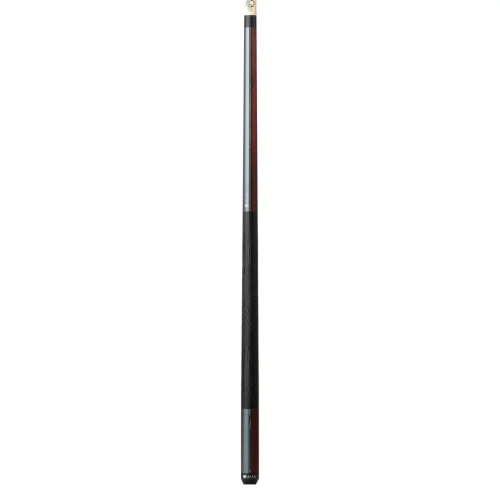 Lucasi Custom LZDU12 Duo Pool Cue | Gunmetal & Stained Zebrawood | Leather Wrap