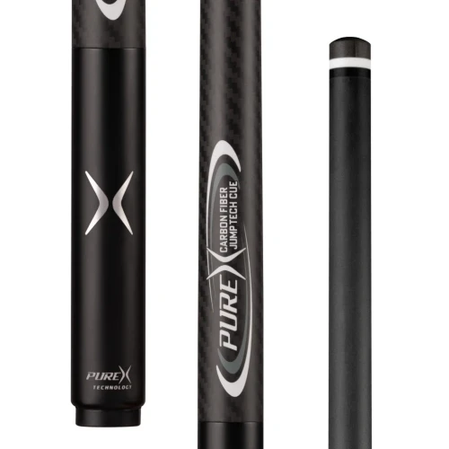 Pure X Carbon Fiber Jump Cue | 3K Twill Butt | Bakelite Tip & 5" Extension