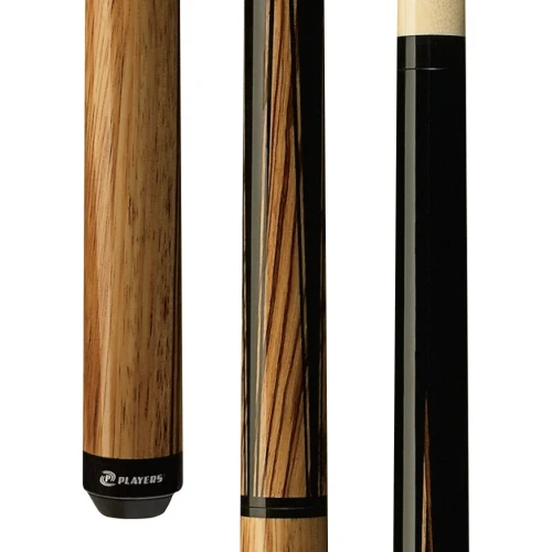 Players JB12 Jump/Break Cue | Zebrawood Forearm, Wrapless Handle, Bakelite Tip