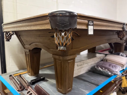 Pre-Owned 8' Brunswick Glenwood Rustic Dark Brown Pool Table