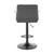 Armen Living Laurant Gray Faux Leather Swivel Bar Stool