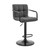 Armen Living Laurant Gray Faux Leather Swivel Bar Stool