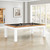 Imperial Penelope II Acacia/White Pool Table with Dining Top