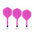 Flight Deck-One Piece Dart Flight and Shaft System-Pink