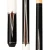 Players G4109 Black & Imitation Bone Wrapless Pool Cue | 58" Maple