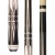 Players G-4112 Black & White Dagger Pool Cue | Wrapless Canadian Maple