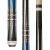 Players Black & Blue Wrapless Pool Cue | G-4113 | Mother-of-Pearl Inlays