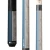 Lucasi Custom LZDU15 Duo Pool Cue | Midnight Blue & Grey Birdseye | Lizard Leather Wrap