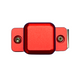 Metal Square Magnetic Chalk Holder - Red