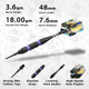 Great Lakes Dart Viper Black Ice Purple Soft Tip Darts 18g