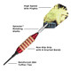 Great Lakes Dart Viper Spinning Bee Red Soft Tip Darts 16g