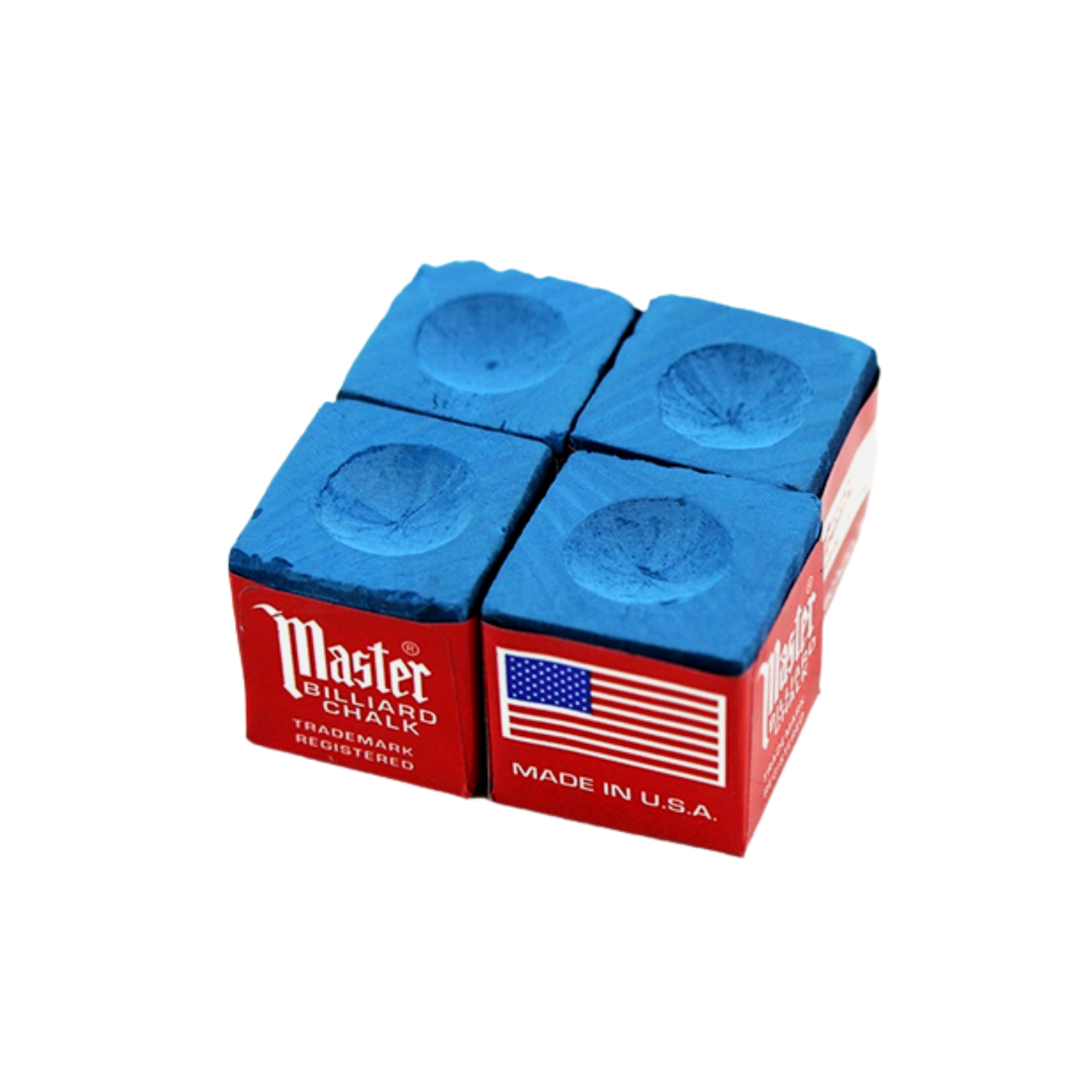 Master Set of 6 Blue Billiard Pool Cue Chalk