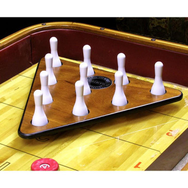 Table Shuffleboard Bowling Pinsetter & Official Rules Booklet - Regulation Style (Pins Not Included)