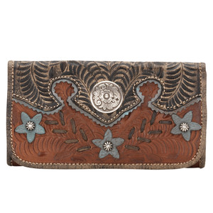 American West Desert Wildflower Ladies' Tri-Fold Wallet 5683282