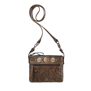 American West Trail Rider Crossbody Bag -Distressed Brown American West Trail Rider Crossbody Bag -Distressed Brown