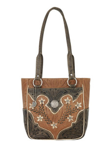 American West 5615324 Desert Wildflower Zip Top Tote with 3 Outside Pockets American West 5615324 Desert Wildflower Zip Top Tote with 3 Outside Pockets
